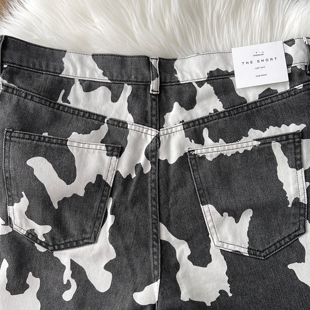 Zara Denim cow print shorts